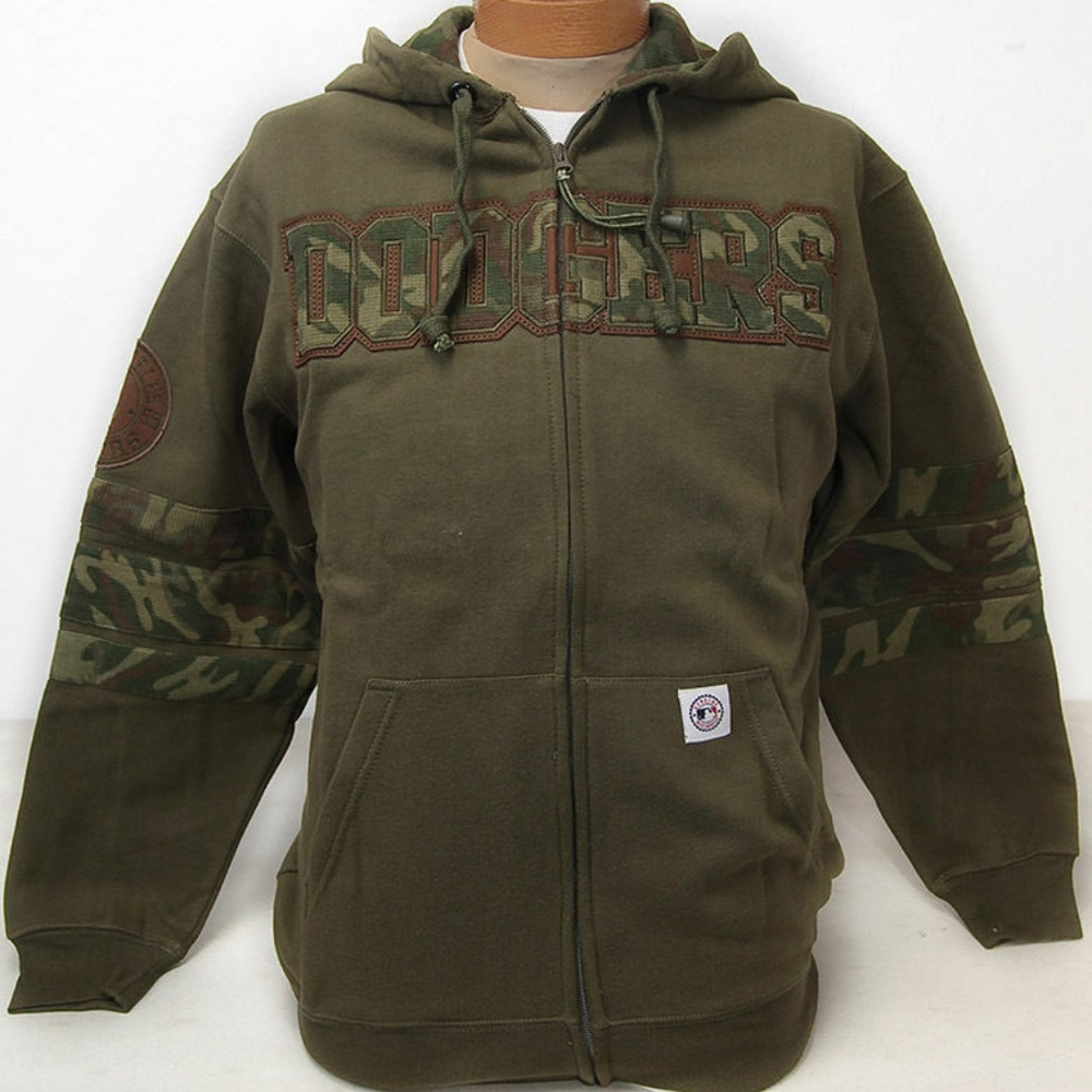 New! Los Angeles Dodgers Green Camouflage Jacket